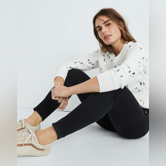 Madewell Petite 9" Mid-Rise Skinny Jeans in Lunar Wash - Picture 2 of 12